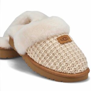 UGG Women's Tan Knit Slippers
